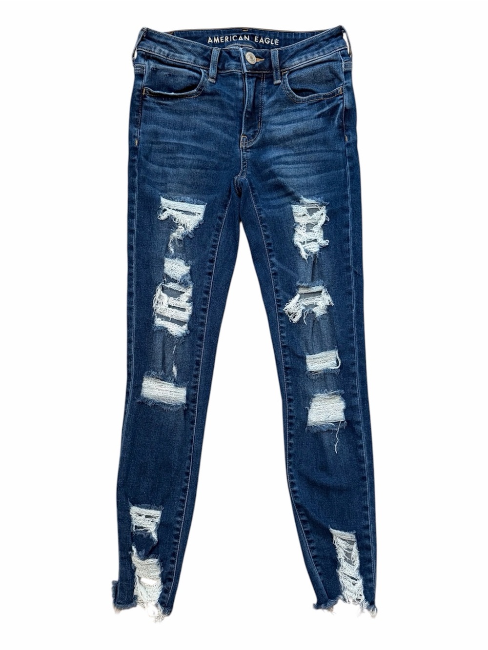 AMERICAN EAGLE Distressed Cropped Jegging Size 2